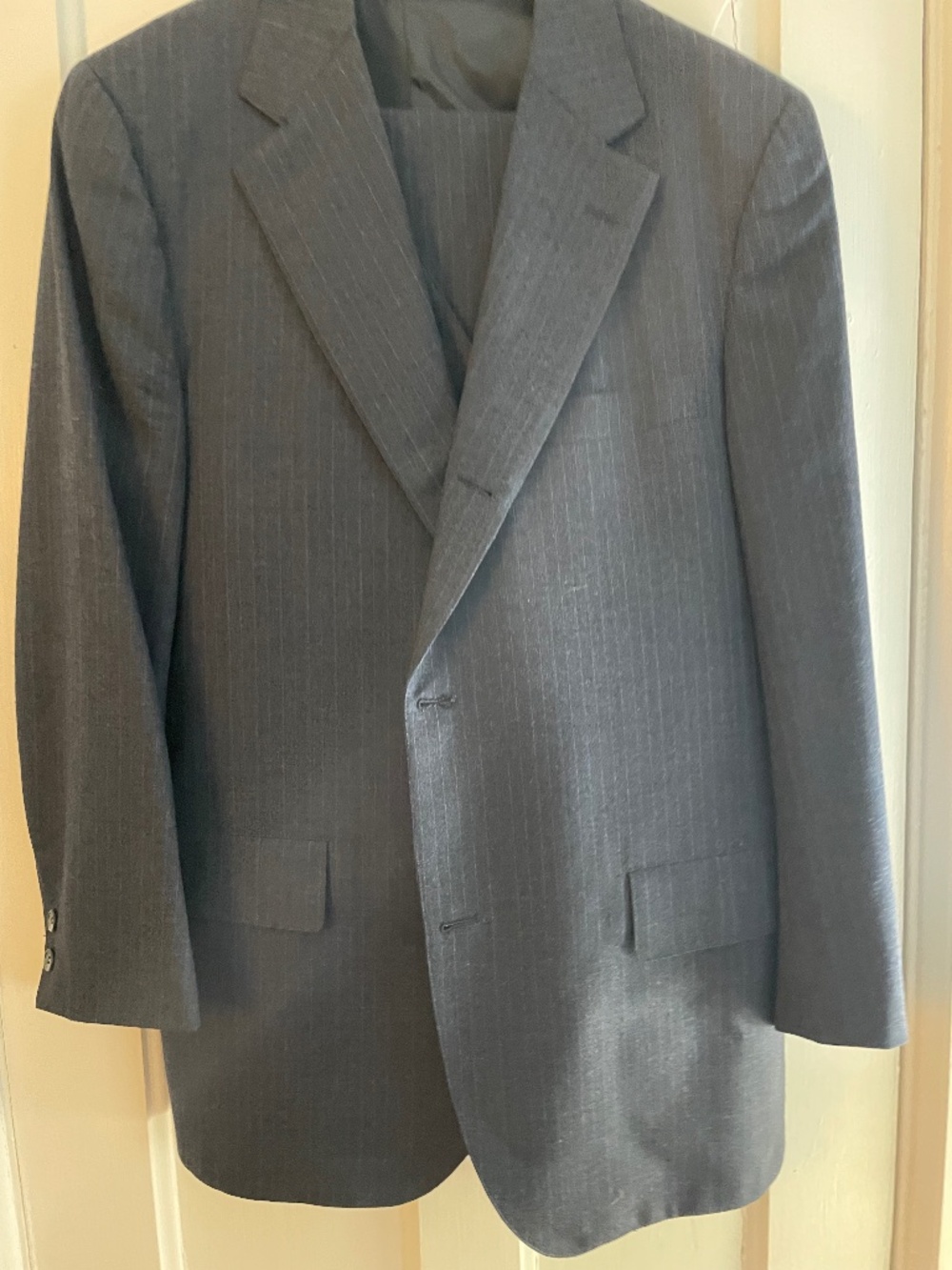 Three Piece Blue Striped Brooks Brothers Suit